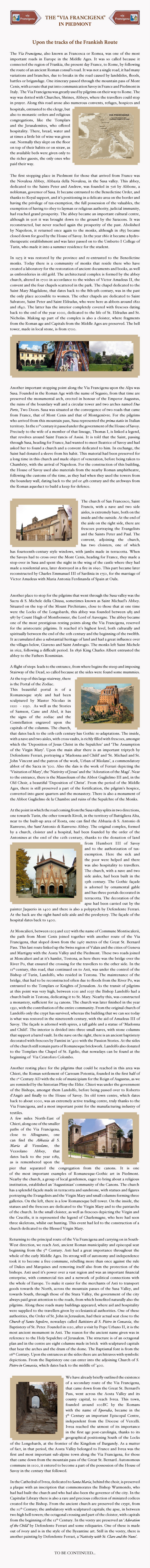 The Via Francigena